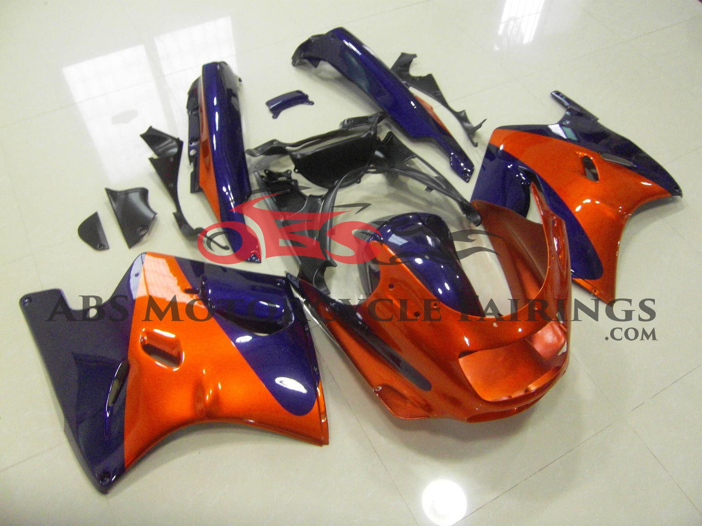 Kawasaki ZX-11  ZZR1100 D Model Fairings (1993-2001) Orange, Purple at KingsMotorcycleFairings.com