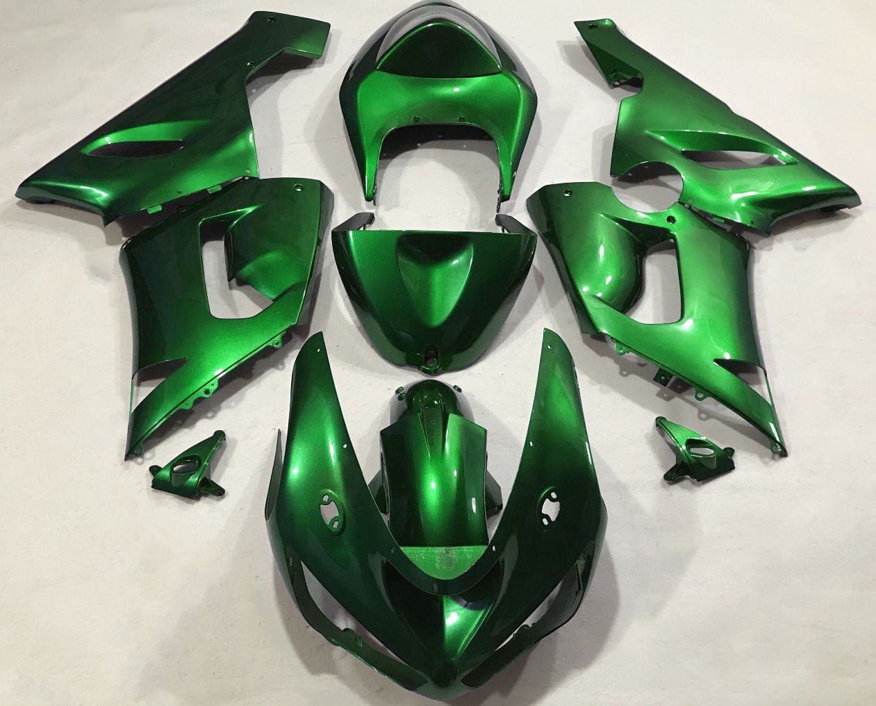 Kawasaki ZX6R Fairings (2005-2006) Candy Green at KingsMotorcycleFairings.com