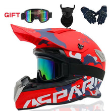Motocross Helmet - Matte Red, Gray, White & Silver Splash at KingsMotorcycleFairings.com