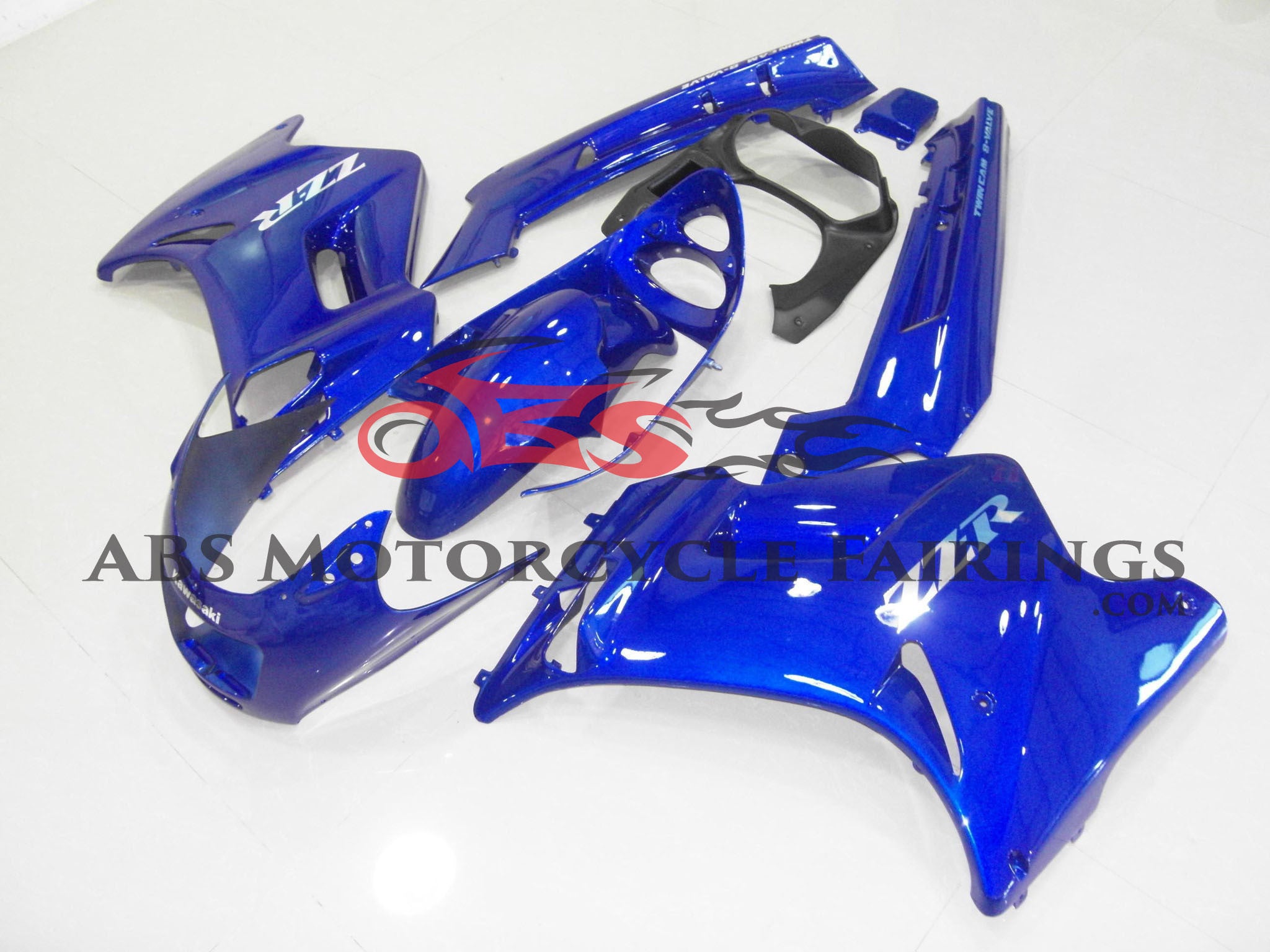 Kings Motorcycle Fairings All Blue Fairing Kit for 1990-2009 Kawasaki ZZR250 at KingsMotorcycleFairings.com