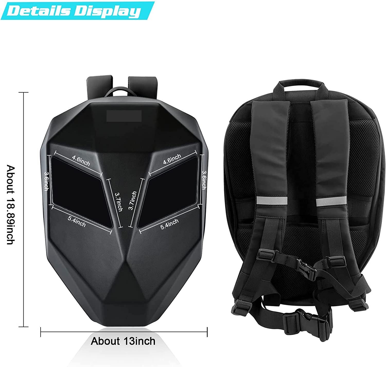 LED Hard Shell Waterproof Motorcycle Helmet Backpack is brought to you by Kings Motorcycle Fairings - KingsMotorcycleFairings.com