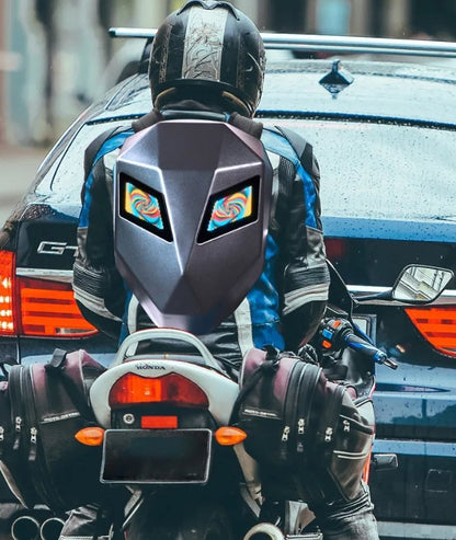 LED Hard Shell Waterproof Motorcycle Helmet Backpack is brought to you by Kings Motorcycle Fairings - KingsMotorcycleFairings.com