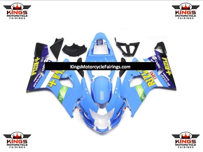 Suzuki GSXR600 (2004-2005) Light Blue Rizla Fairings