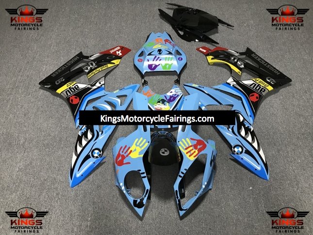 BMW S1000RR (2017-2018) Light Blue Shark Fairings