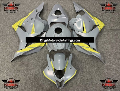 Matte Nardo Gray and Yellow Fairing Kit for a 2009, 2010, 2011 & 2012 Honda CBR600RR motorcycle