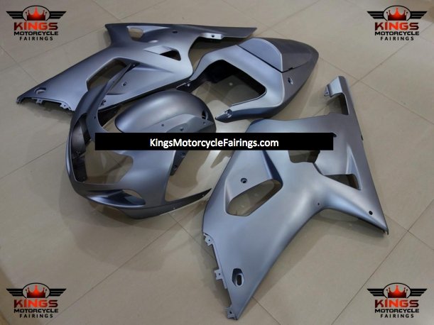 Matte Silver Fairing Kit for a 2000, 2001, 2002 & 2003 Suzuki GSX-R600 motorcycle
