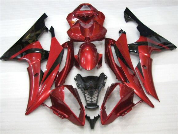 Red and Black Fairing Kit for a 2008, 2009, 2010, 2011, 2012, 2013, 2014, 2015 & 2016 Yamaha YZF-R6 motorcycle