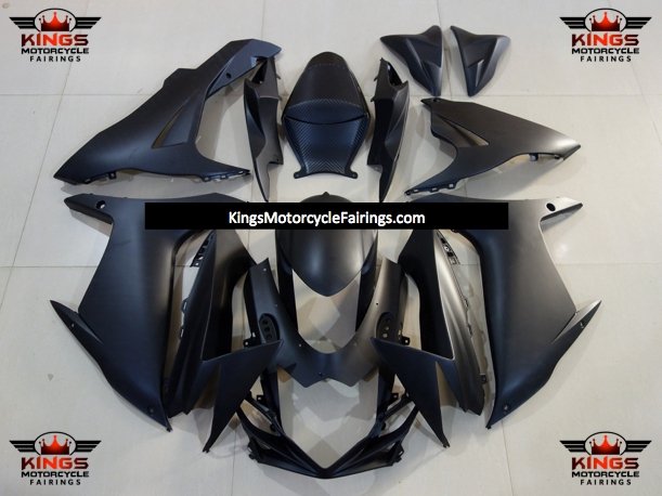 Suzuki GSXR600 (2011-2023) Matte Black Fairings at KingsMotorcycleFairings.com