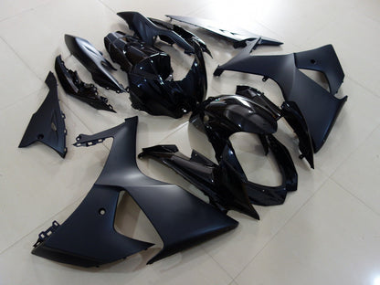 Matte Black and Gloss Black Fairing Kit for a 2009, 2010, 2011, 2012, 2013, 2014, 2015 & 2016 Suzuki GSX-R1000 motorcycle
