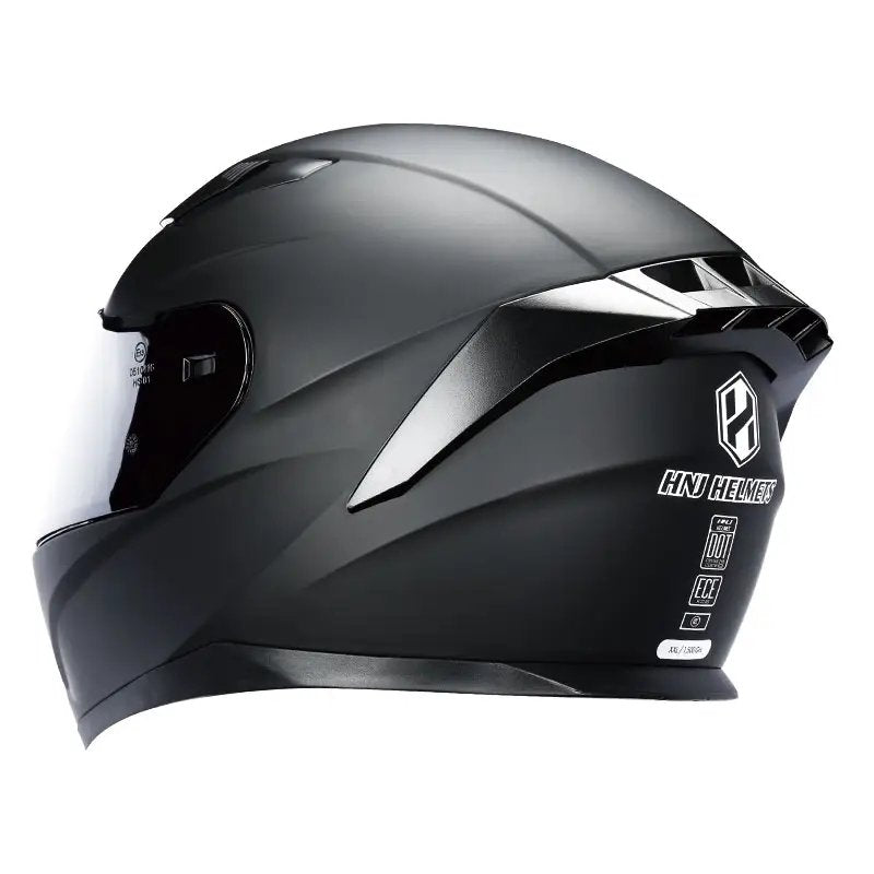 Matte Black Edge HNJ Full-Face Motorcycle Helmet is brought to you by KingsMotorcycleFairings.com