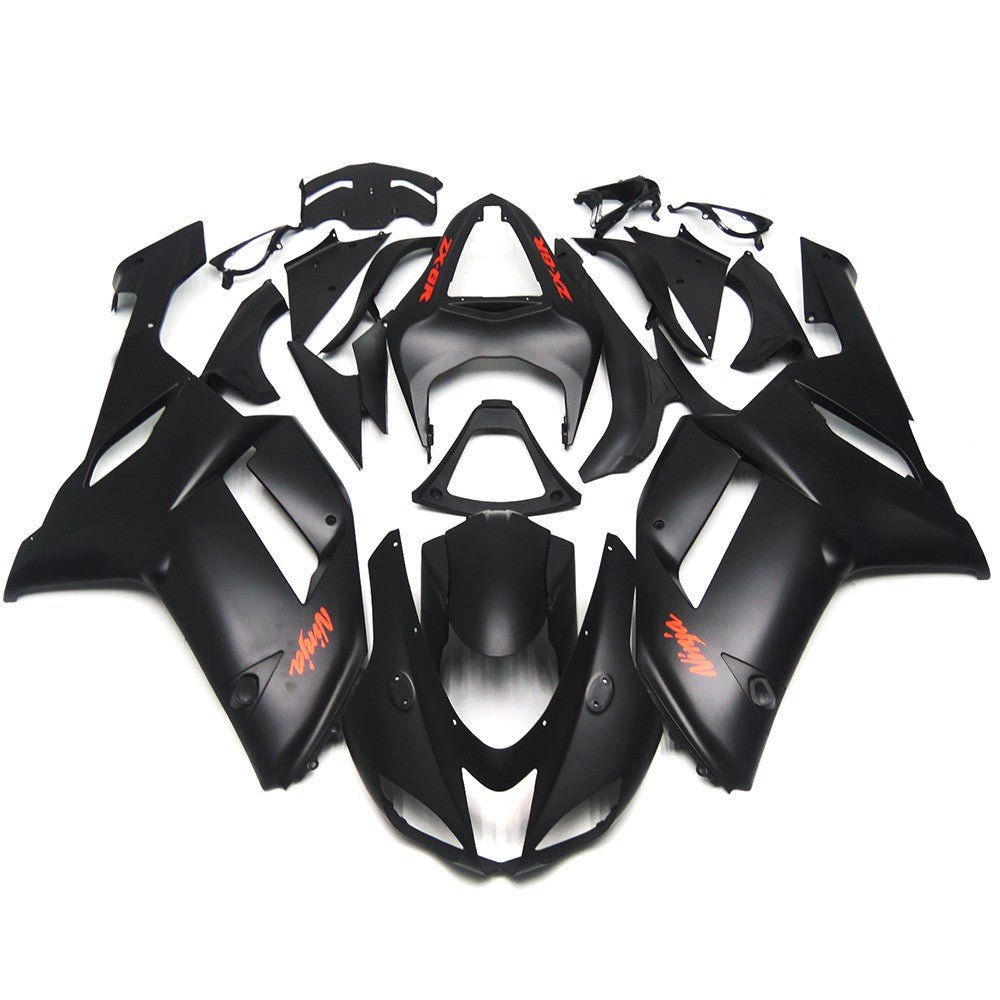 Fairing kit for a Kawasaki Ninja ZX6R 636 (2007-2008) Matte Black & Red