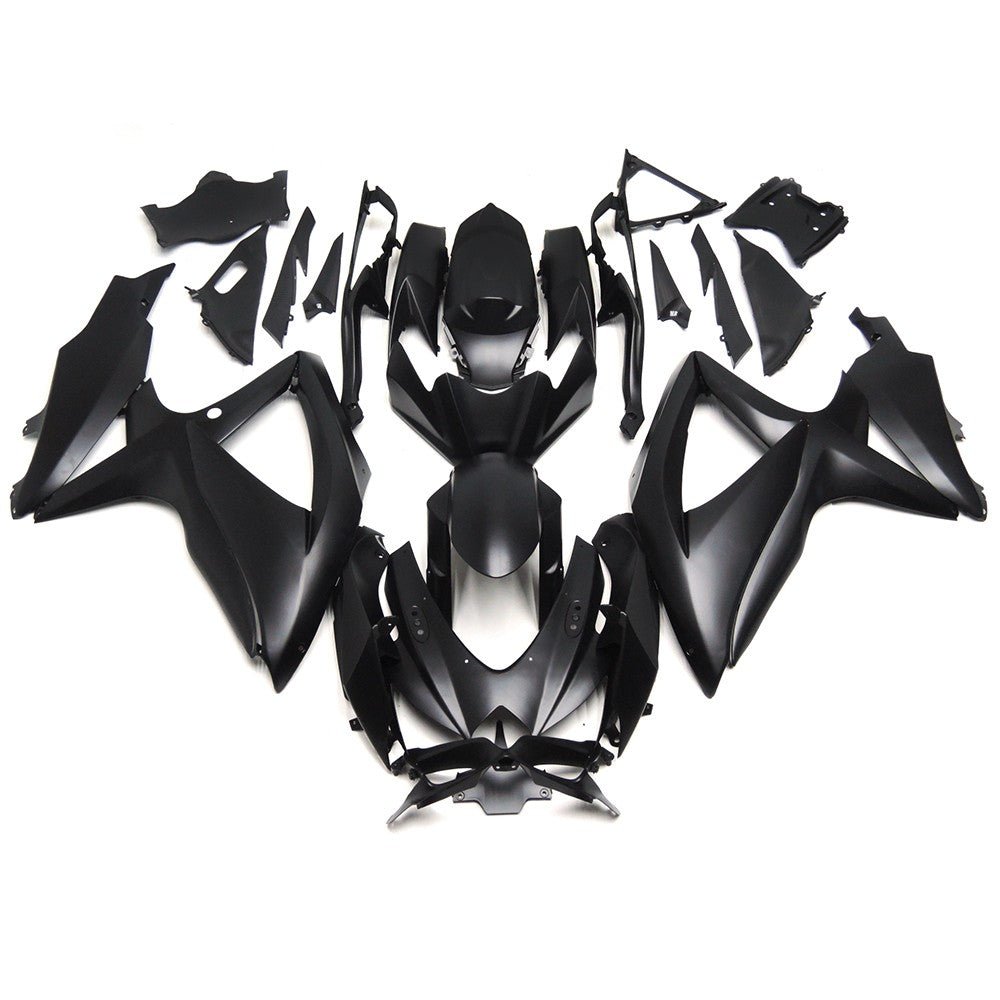 Matte Black Fairing Kit for a 2008, 2009, & 2010 Suzuki GSX-R600 motorcycle