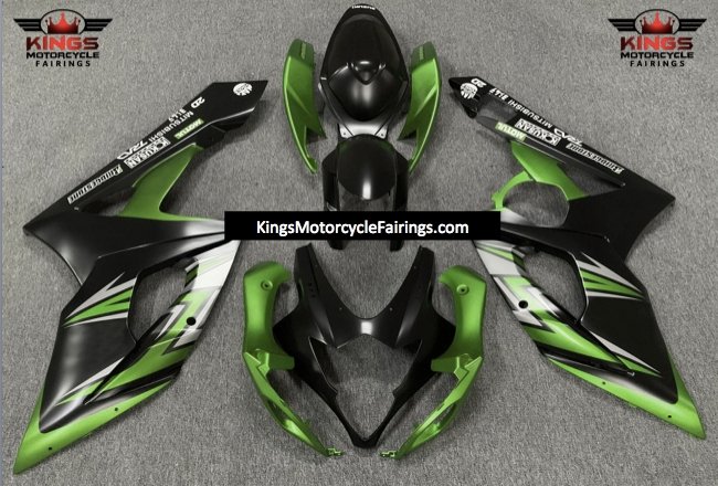 Suzuki GSXR1000 (2005-2006) Matte Black, Matte Green & Matte Silver Fairings