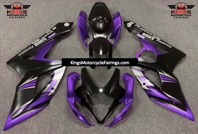 Suzuki GSXR1000 (2005-2006) Matte Black, Matte Purple & Matte Silver Fairings