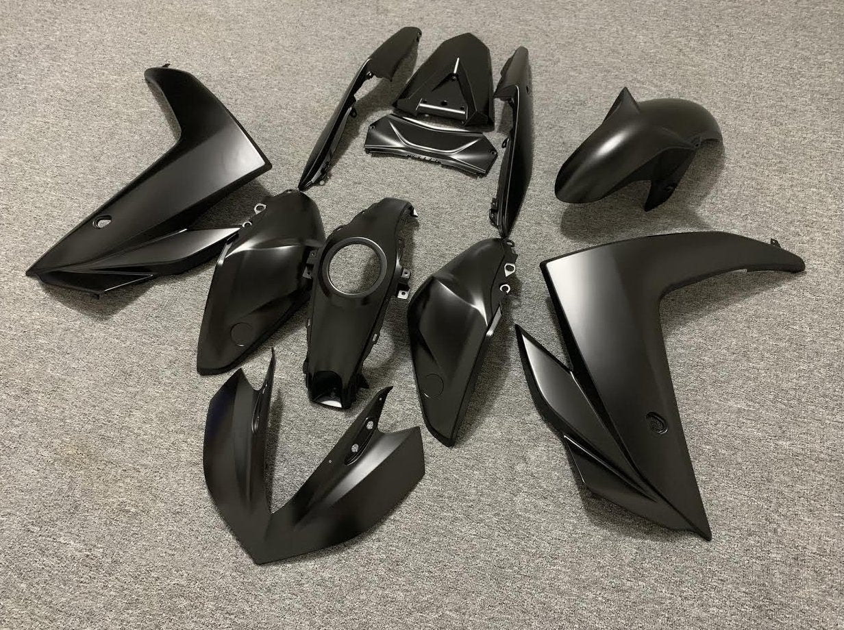 Matte Black Fairing Kit for a Yamaha YZF-R3 2015, 2016, 2017 & 2018 motorcycle