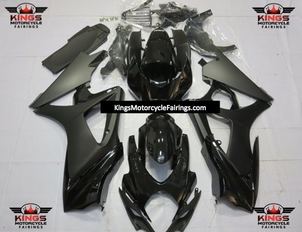 Suzuki GSXR1000 (2007-2008) Matte Black & Gloss Black Fairings
