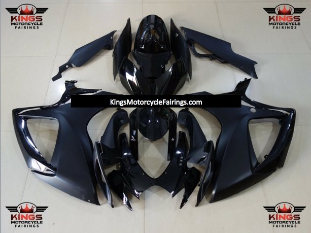 Suzuki GSXR600 (2006-2007) Matte Black & Gloss Black Fairings