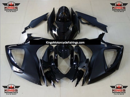 Suzuki GSXR600 (2006-2007) Matte Black & Gloss Black Fairings