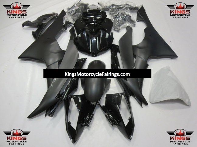 Yamaha YZF-R6 (2008-2016) Matte Black & Gloss Black Fairings
