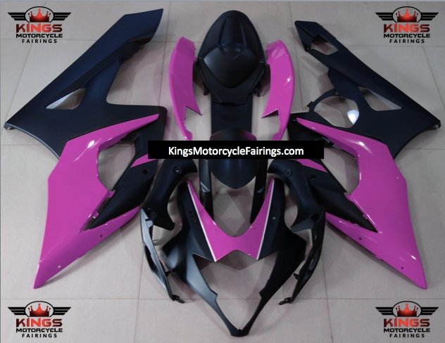 Suzuki GSXR1000 (2005-2006) Matte Black & Pink Fairings