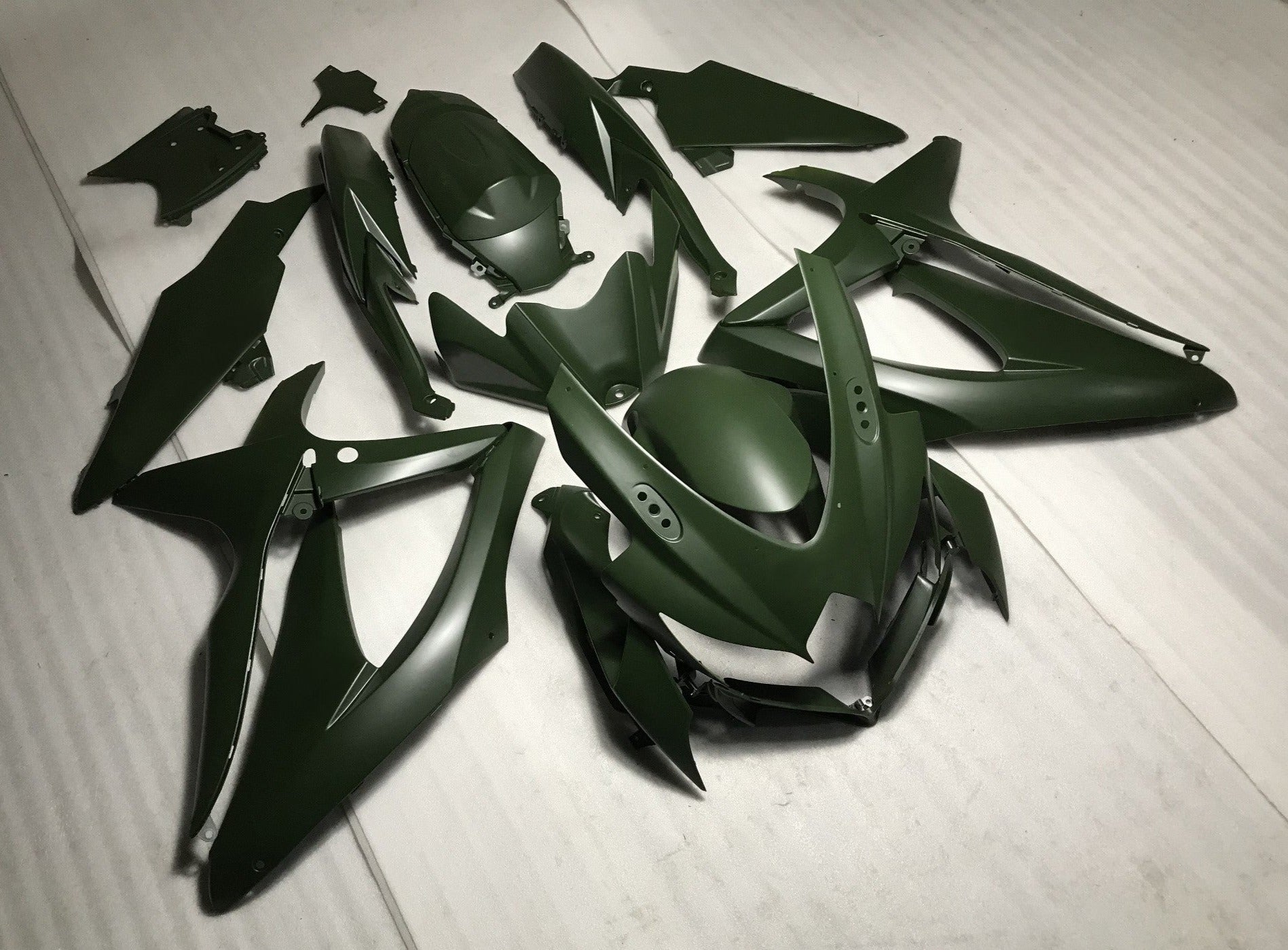 Matte Dark Green Fairing Kit for a 2008, 2009 & 2010 Suzuki GSX-R750 motorcycle