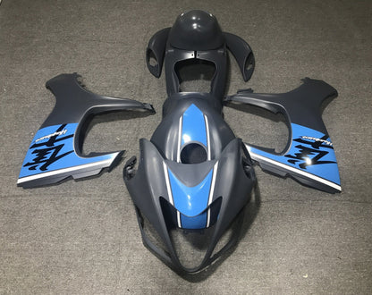 Matte Gray, Matte Blue and Matte White Fairing Kit for a 2008, 2009, 2010, 2011, 2012, 2013, 2014, 2015, 2016, 2017, 2018 & 2019 Suzuki GSX-R1300 Hayabusa motorcycle