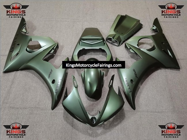 Yamaha YZF-R6 (2005) Matte Green U.S. Army Fairings