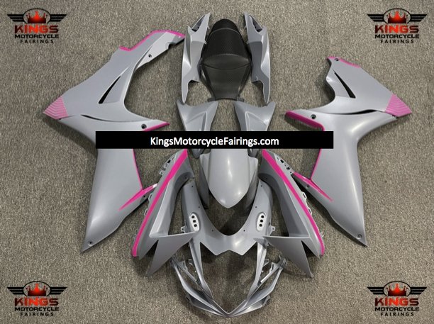 Suzuki GSXR600 (2011-2021) Matte Nardo Gray & Pink Fairings