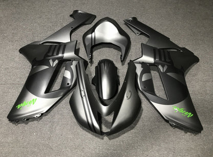 Fairing kit for a Kawasaki Ninja ZX6R 636 (2007-2008) Matte Silver & Matte Black Skulls