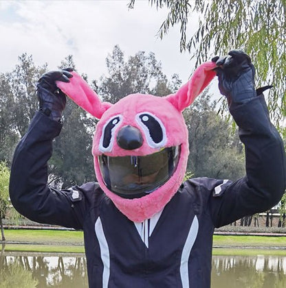 Pink Dog Cartoon Motorcycle Helmet Cover is brought to you by KingsMotorcycleFairings.com