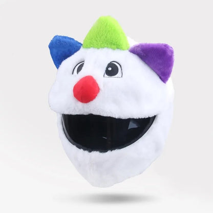 White Clown Cartoon Motorcycle Helmet Cover is brought to you by KingsMotorcycleFairings.com