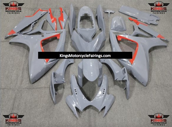 Suzuki GSXR600 (2006-2007) Nardo Gray & Red Fairings