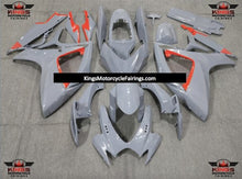 Nardo Gray and Red Fairing Kit for a 2006 & 2007 Suzuki GSX-R750 motorcycle