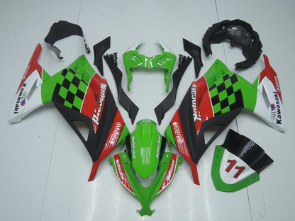 Kawasaki Ninja 300 Fairings (2013-2024) Green, Red, Black, White Motocard from KingsMotorcycleFairings.com