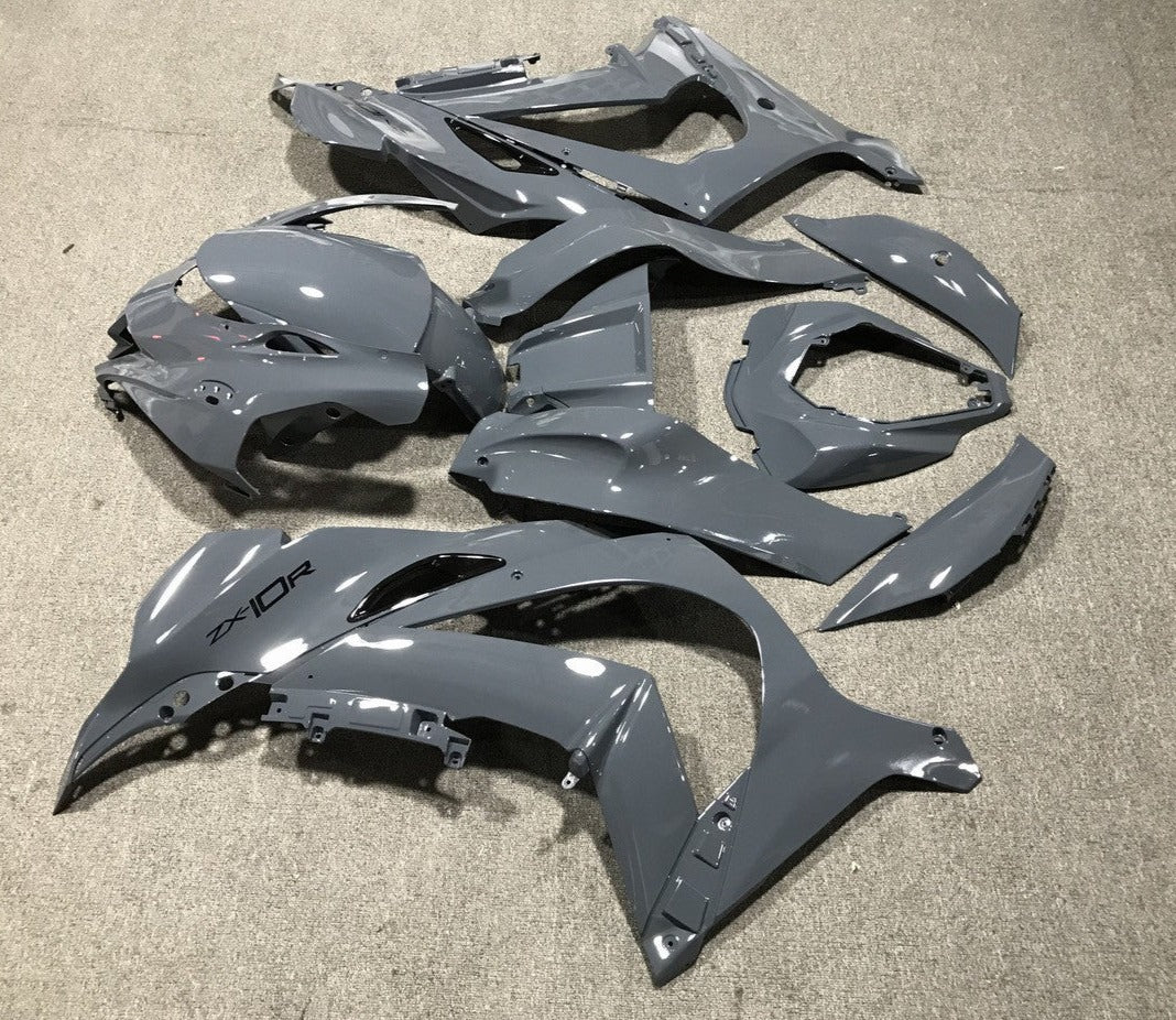 Fairing Kit for a Kawasaki Ninja ZX10R (2016-2020) Nardo Gray & Black