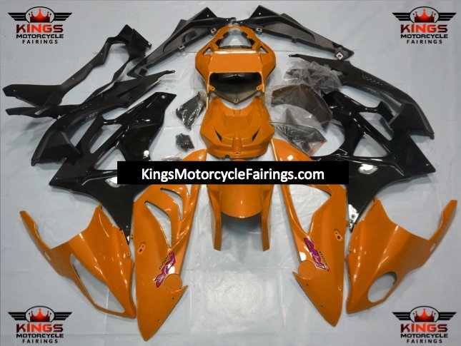Orange and Black Fairing Kit for a 2017 and 2018 BMW S1000RR motorcycle