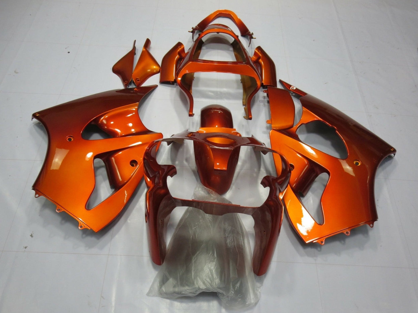 Orange Fairing Kit for a 2000, 2001 & 2002 Kawasaki ZX-6R 636 motorcycle