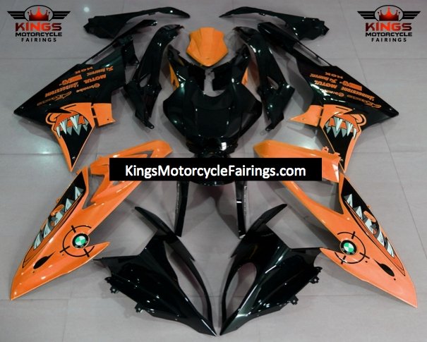BMW S1000RR (2015-2016) Orange & Black Shark Fairings