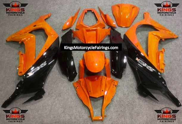 Kawasaki Ninja ZX-10R Fairings (2016-2020) Orange, Black at KingsMotorcycleFairings.com