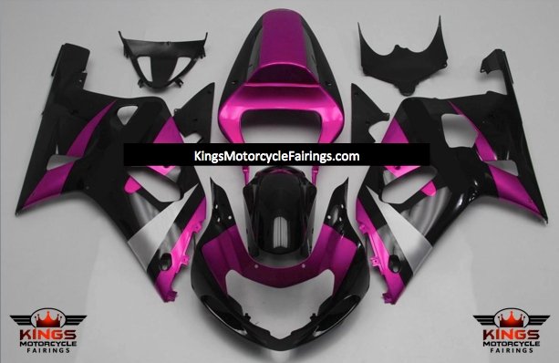 Suzuki GSXR750 (2000-2003) Pink, Black & Silver Fairings