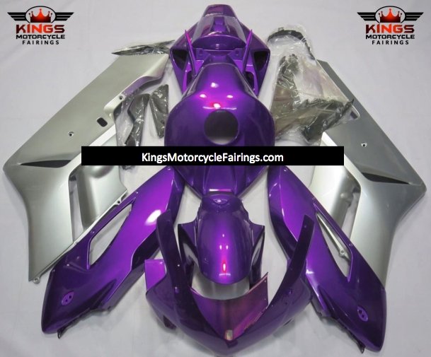 Purple and Silver Fairing Kit for a 2004 and 2005 Honda CBR1000RR motorcycle