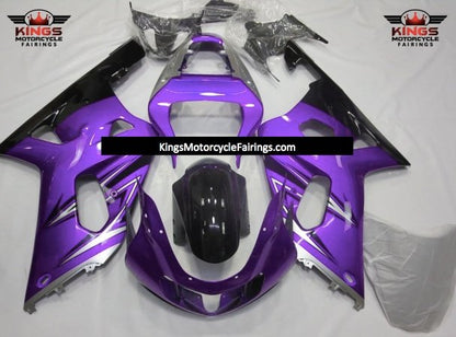 Suzuki GSXR750 Fairings (2000-2003) Purple, Silver, Black at Kings Motorcycle Fairings