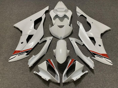 Yamaha YZF-R6 (2008-2016) Pearl White, Black & Red Fairings