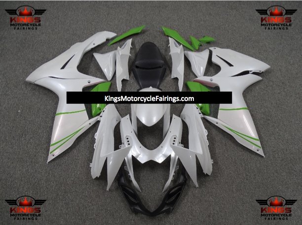 Suzuki GSXR750 (2011-2021) Pearl White & Green Fairings