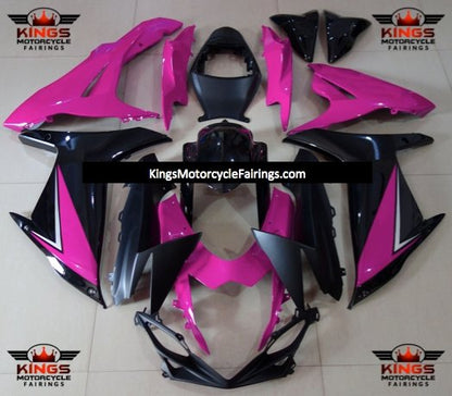 Suzuki GSXR600 (2011-2023) Pink & Black Fairings at KingsMotorcycleFairings.com
