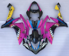 Black and Pink Shark Teeth Fairing Kit for a 2007 & 2008 Yamaha YZF-R1 motorcycle