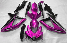 Pink, Black and Silver Fairing Kit for a 2008, 2009 & 2010 Suzuki GSX-R750 motorcycle