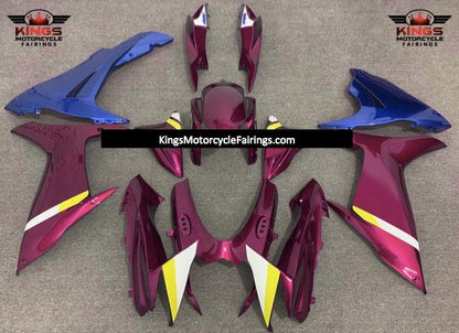Suzuki GSXR600 (2011-2023) Pink, Blue, Yellow & White Fairings at KingsMotorcycleFairings.com