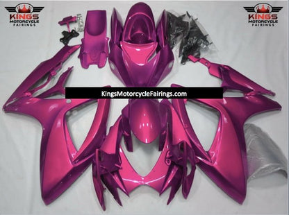 Pink Fairing Kit for a 2006 & 2007 Suzuki GSX-R750 motorcycle