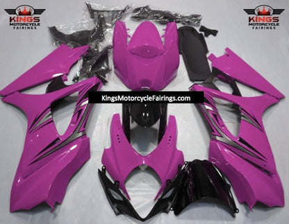 Suzuki GSXR1000 (2007-2008) Pink, Silver & Black Fairings